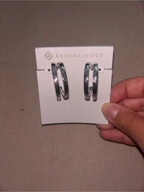 NWT Kendra Scott Silver Double Hoop Earrings